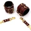 Banoch Hedonistic brede handboeien wijnrood bruin leer 987101858 4 Banoch Hedonistic brede handboeien wijnrood bruin leer 987101858 4