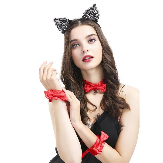 Banoch Kitty Play Hals en armbanden rood 987101902 4