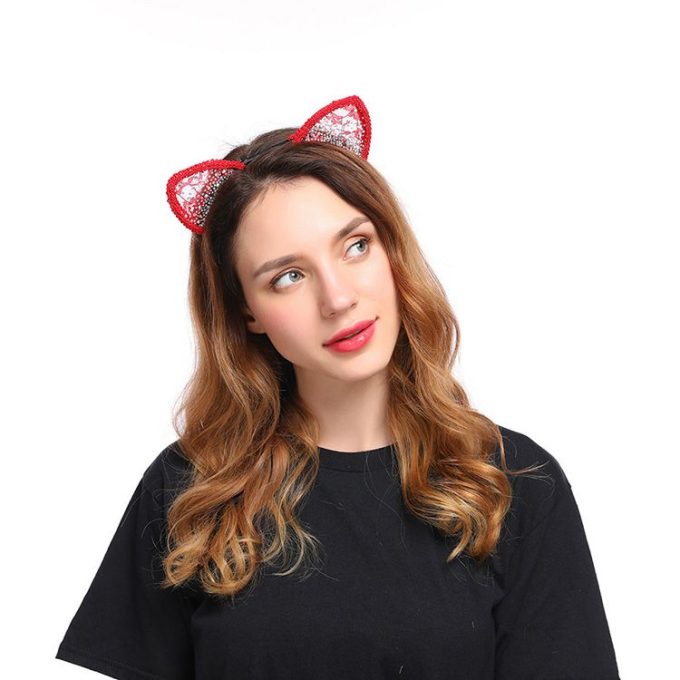 Banoch Kitty Play kattenoren glitter rood 987109424 2 2