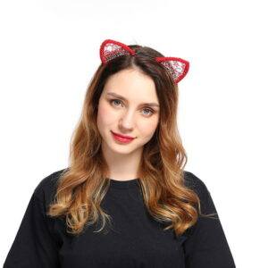 Banoch Kitty Play kattenoren glitter rood 987109424 2