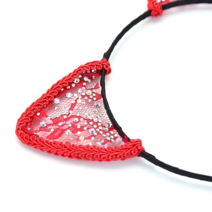 Banoch Kitty Play kattenoren glitter rood 987109424 2 5
