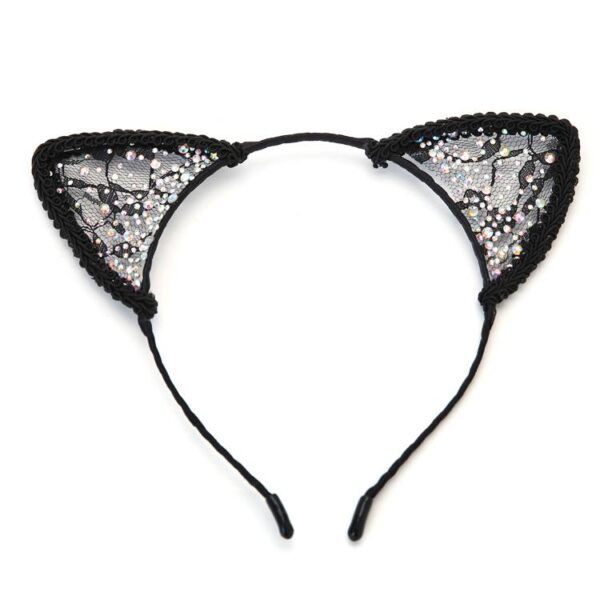 Banoch Kitty Play kattenoren glitter zwart 987101924 3 3