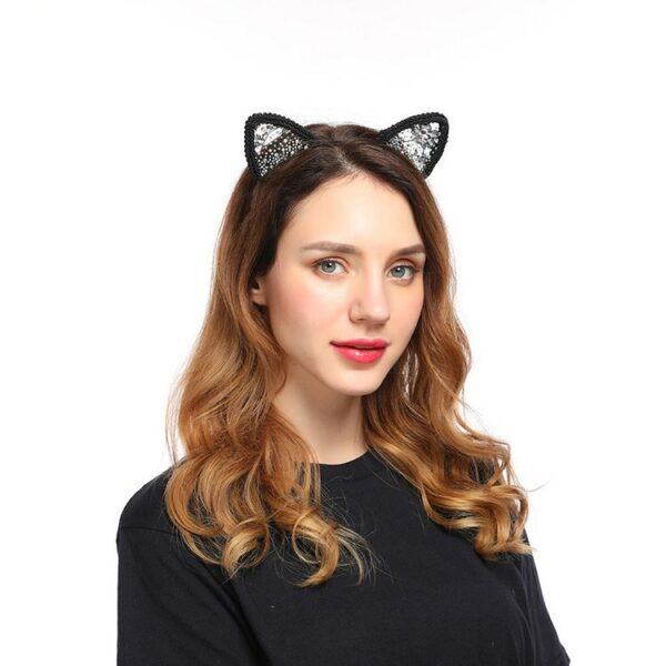 Banoch Kitty Play kattenoren glitter zwart 987101924 3