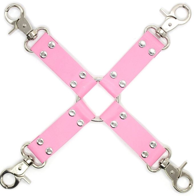 Banoch Pink hogtie with clips Roze hogtie met haken bondage 987101852