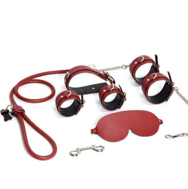 Banoch Sultry Bondageset Red rood imitatieleer bdsm 987101860