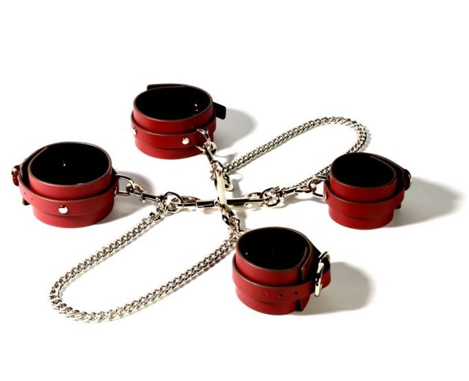 Banoch Sultry Bondageset in hoes rood pu leer 987101855 11