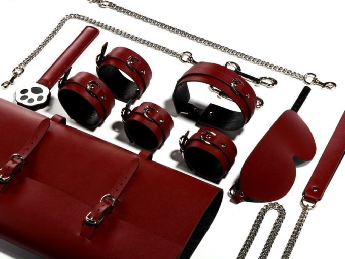 Banoch Sultry Bondageset in hoes rood pu leer 987101855 14