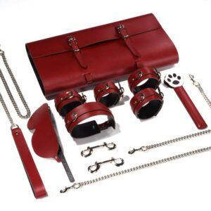 Banoch Sultry Bondageset in hoes rood pu leer 987101855