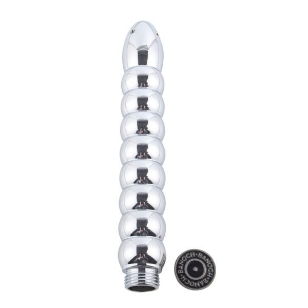 Banoch klysma voor douche slang aluminium metaal geribbeld recht 6 scaled