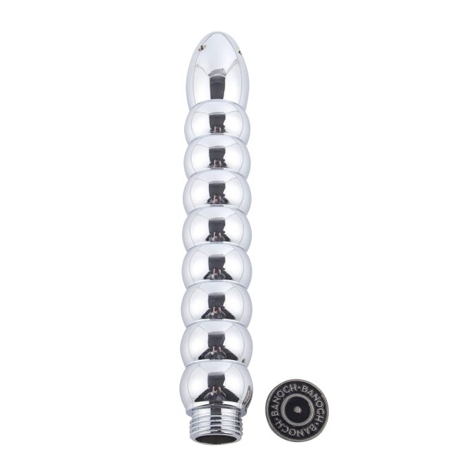 Banoch klysma voor douche slang aluminium metaal geribbeld recht 6 scaled