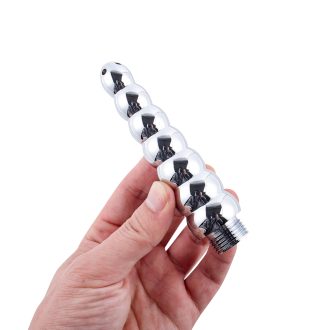 Banoch klysma voor douche slang aluminium metaal oplopend geribbeld 5 scaled