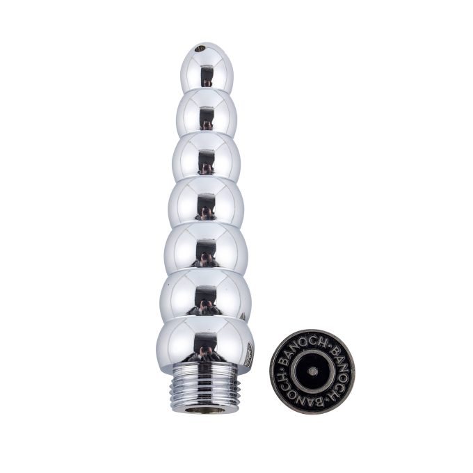 Banoch klysma voor douche slang aluminium metaal oplopend geribbeld 6 scaled