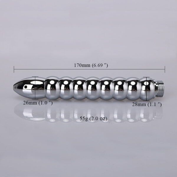 Banoch klysma voor doucheslang metaal geribbeld recht 987101937 3