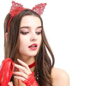 Banoch motif obscur fantastique diadeem kattenoren rood 987101881 2