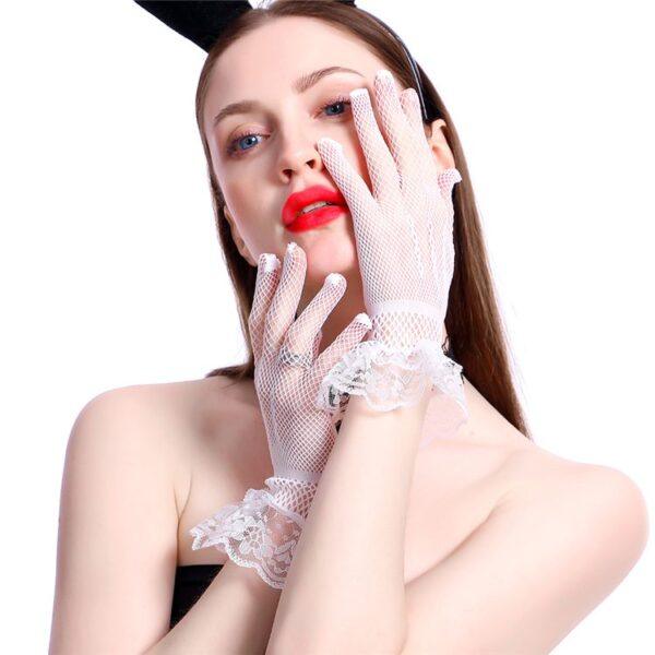 Banoch motif obscur kanten handschoenen kort wit gaas 987101874 2 Banoch motif obscur kanten handschoenen kort wit gaas 987101874 2