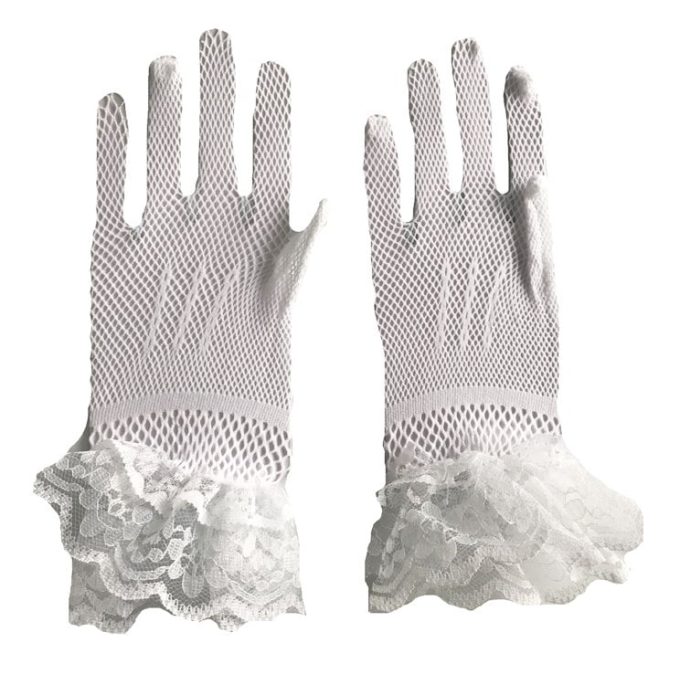 Banoch motif obscur kanten handschoenen kort wit gaas 987101874 5