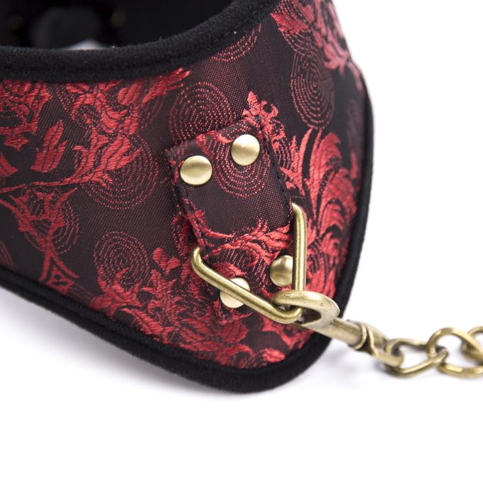 Banoch posture Collar leash Courtesan Red halsband met riem rood bdsm 987101790 2
