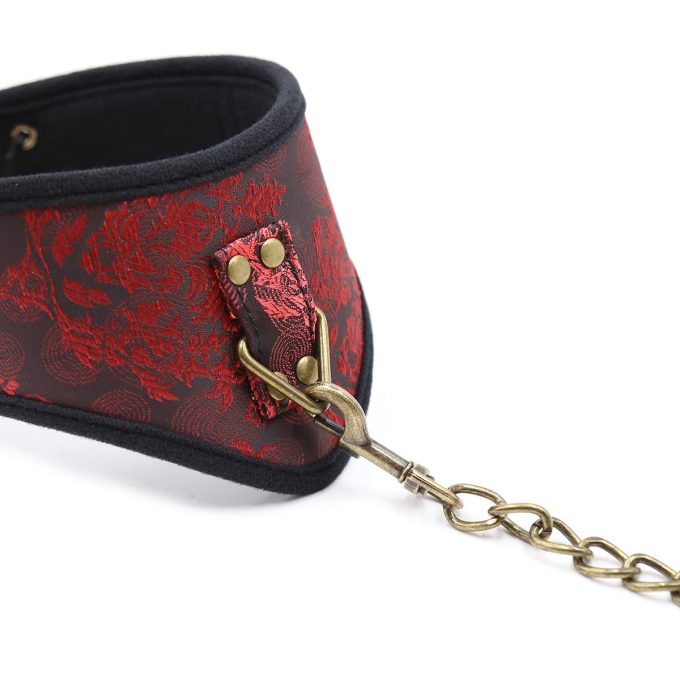 Banoch posture Collar leash Courtesan Red halsband met riem rood bdsm 987101790 6