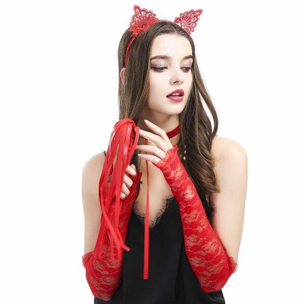 Banoch shady pleasure 1 rood diadeem handschoenen choker en zweep 987101885 2