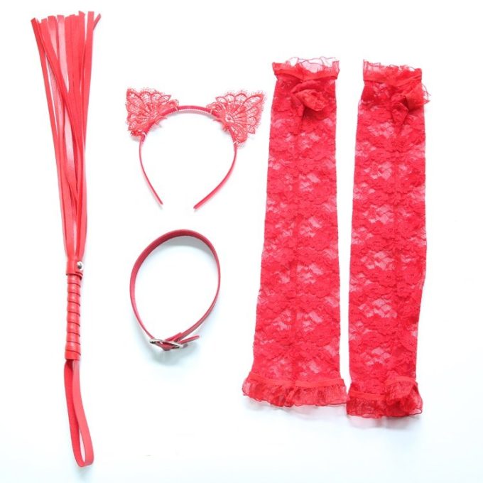 Banoch shady pleasure 1 rood diadeem handschoenen choker en zweep 987101885 3