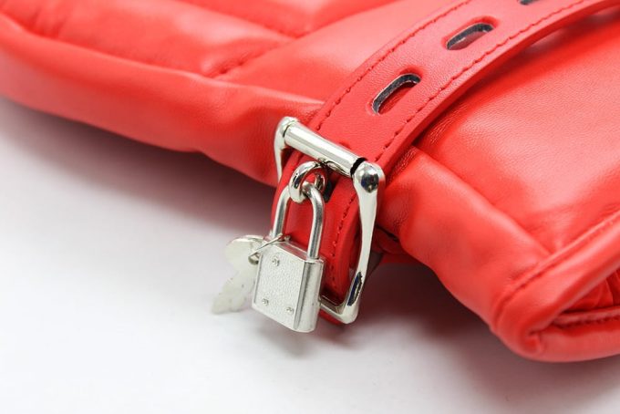 Banoch Bondage Mittens PU Leer Rood 987101745 5