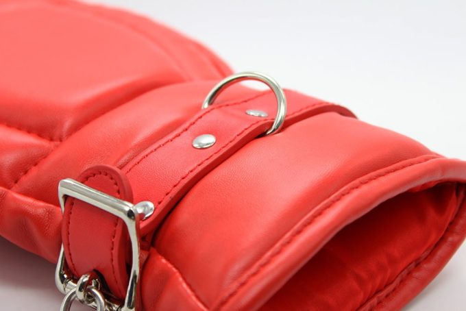 Banoch Bondage Mittens PU Leer Rood 987101745 6