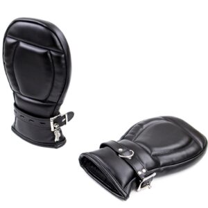 Banoch Bondage Mittens PU Leer Zwart 987101744 2