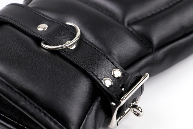 Banoch Bondage Mittens PU Leer Zwart 987101744 4