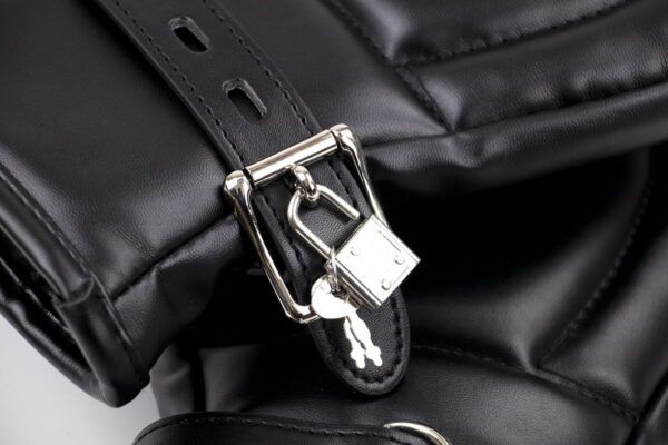 Banoch Bondage Mittens PU Leer Zwart 987101744 5 Banoch Bondage Mittens PU Leer Zwart 987101744 5