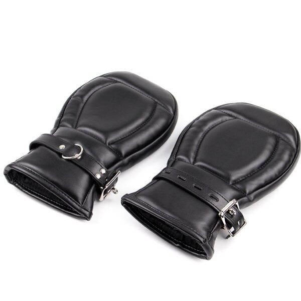 Banoch Bondage Mittens PU Leer Zwart 987101744 Banoch Bondage Mittens PU Leer Zwart 987101744