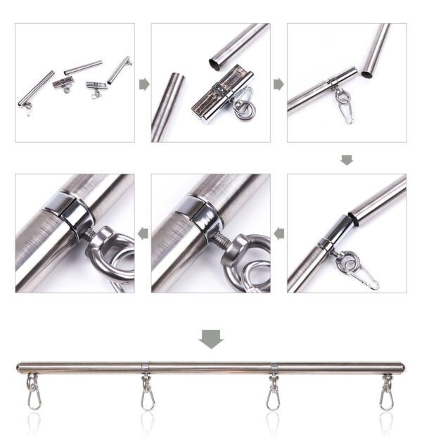 Banoch Bondage spreader bar silver zware metalen spreidstang deelbaar 987101788 10