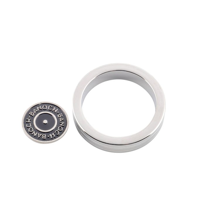 Banoch Cockring flat ribbed metal ∅ 50 10 mm breed 5 mm dik metaal 3 scaled
