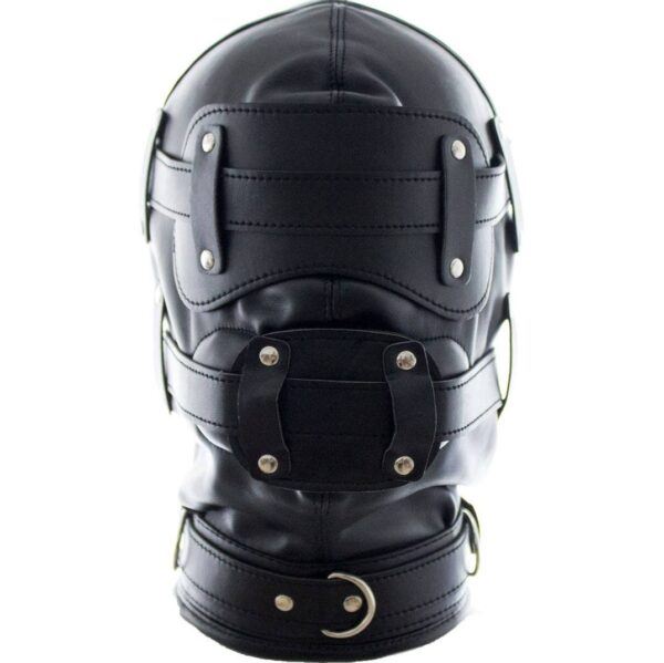 Banoch Inferno Bondage Mask black Zwart pu leren masker met Gag oogbedekking 987101794 2 Banoch Inferno Bondage Mask black Zwart pu leren masker met Gag oogbedekking 987101794 2