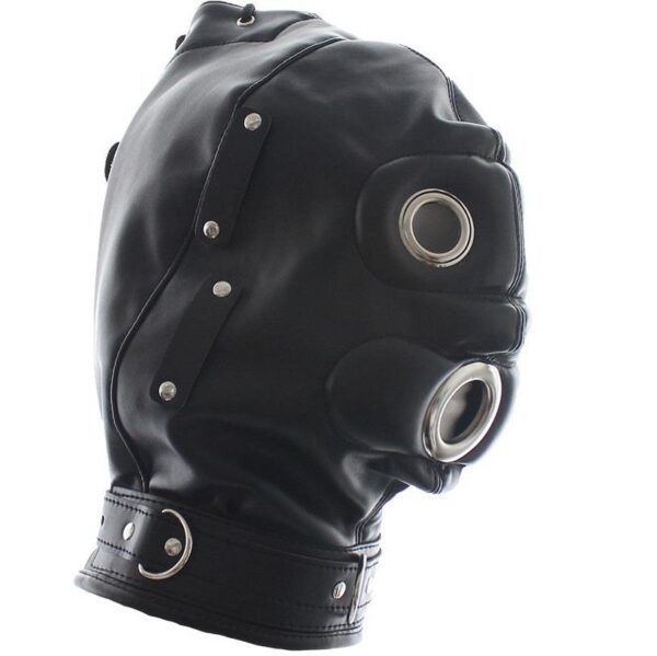 Banoch Inferno Bondage Mask black Zwart pu leren masker met Gag oogbedekking 987101794 3 Banoch Inferno Bondage Mask black Zwart pu leren masker met Gag oogbedekking 987101794 3