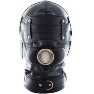Banoch Inferno Bondage Mask black Zwart pu leren masker met Gag oogbedekking 987101794