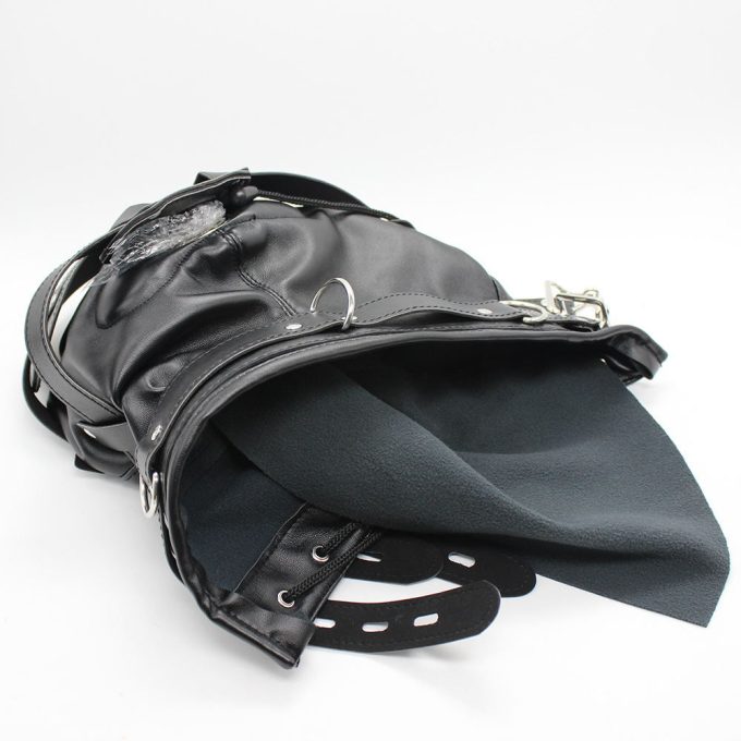 Banoch Inferno Bondage Mask black Zwart pu leren masker met Gag oogbedekking 987101794 7