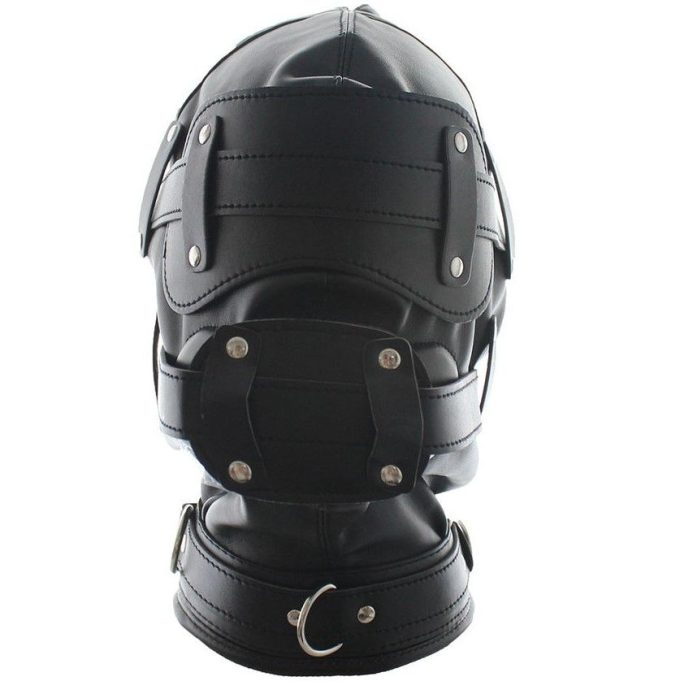 Banoch Inferno Bondage Mask black Zwart pu leren masker met Gag oogbedekking 987101794 8