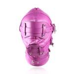 Banoch Inferno Bondage Mask pink Roze pu leren masker met Gag oogbedekking 987101795