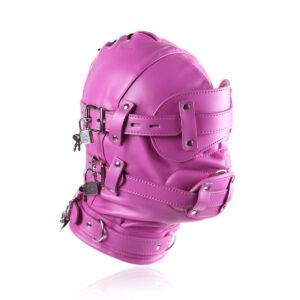 Banoch Inferno Bondage Mask pink Roze pu leren masker met Gag oogbedekking 987101795 2