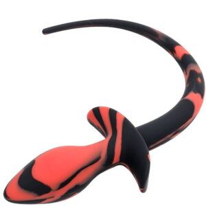 Banoch Buttplug Cola de Perra Small puppy play Staart Siliconen roodzwart 987102058