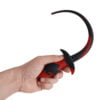 Banoch Buttplug Cola de Perra puppy play Staart Siliconen roodzwart in hand