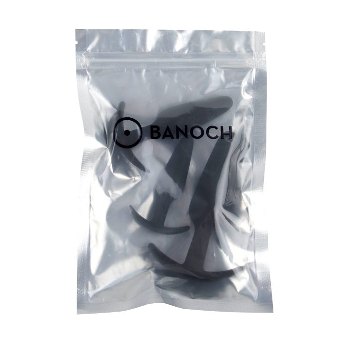 Banoch Buttplug set siliconen beginner ergo   zwart   3 delig (8)