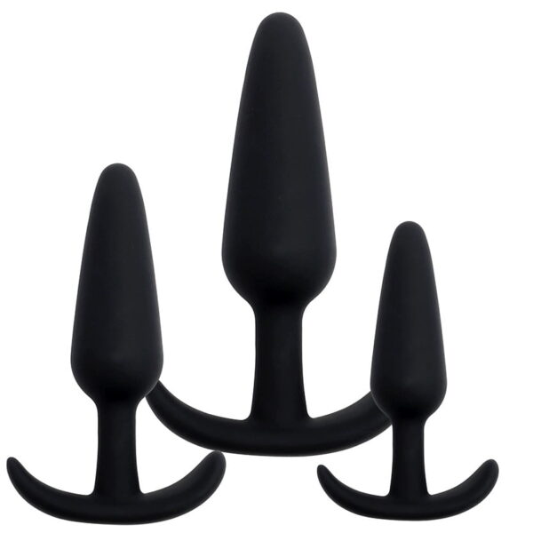 Banoch Buttplug set siliconen ergo zwart 3delig 987102113