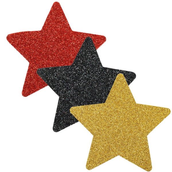 Pinch Tepelstickers trio sparkle star tricolour 3 x 2 987101953