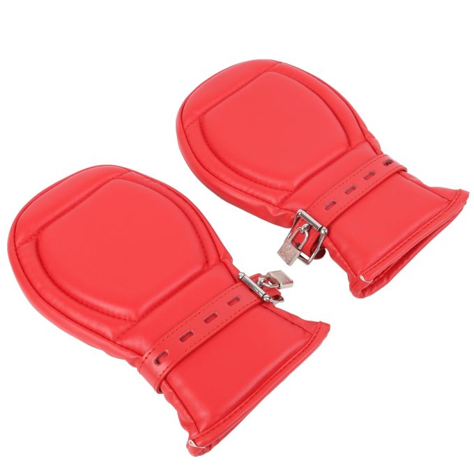 Banoch Bondage Mittens PU Leer Rood bdsm 987101745 5 scaled scaled