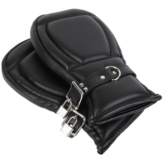 Banoch Bondage Mittens PU Leer Zwart 987101744 2 scaled scaled
