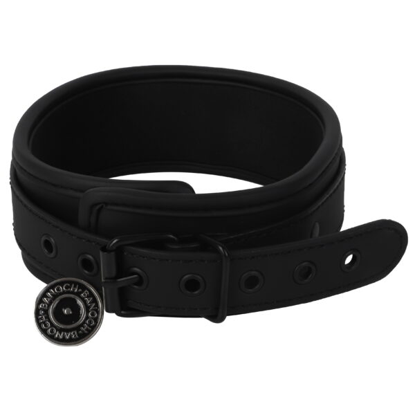 Banoch Collar leash Black Halsband en Riem zwart imitatieleer bondage 987101767 1 scaled scaled