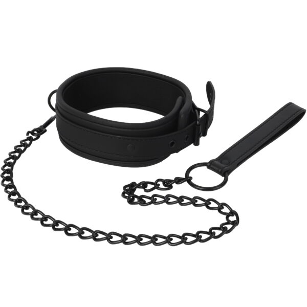 Banoch Collar leash Black Halsband en Riem zwart imitatieleer bondage 987101767 3 scaled scaled