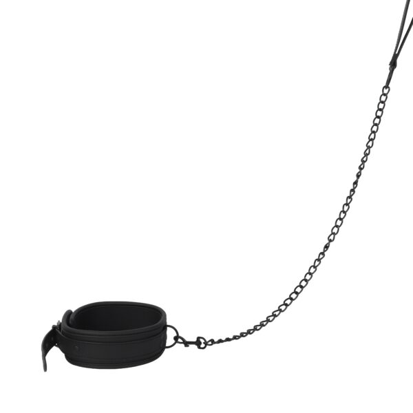 Banoch Collar leash Black Halsband en Riem zwart imitatieleer bondage 987101767 4 scaled scaled