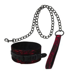 Banoch Collar leash Courtesan Red halsband met riem rood 987101768 6 scaled scaled